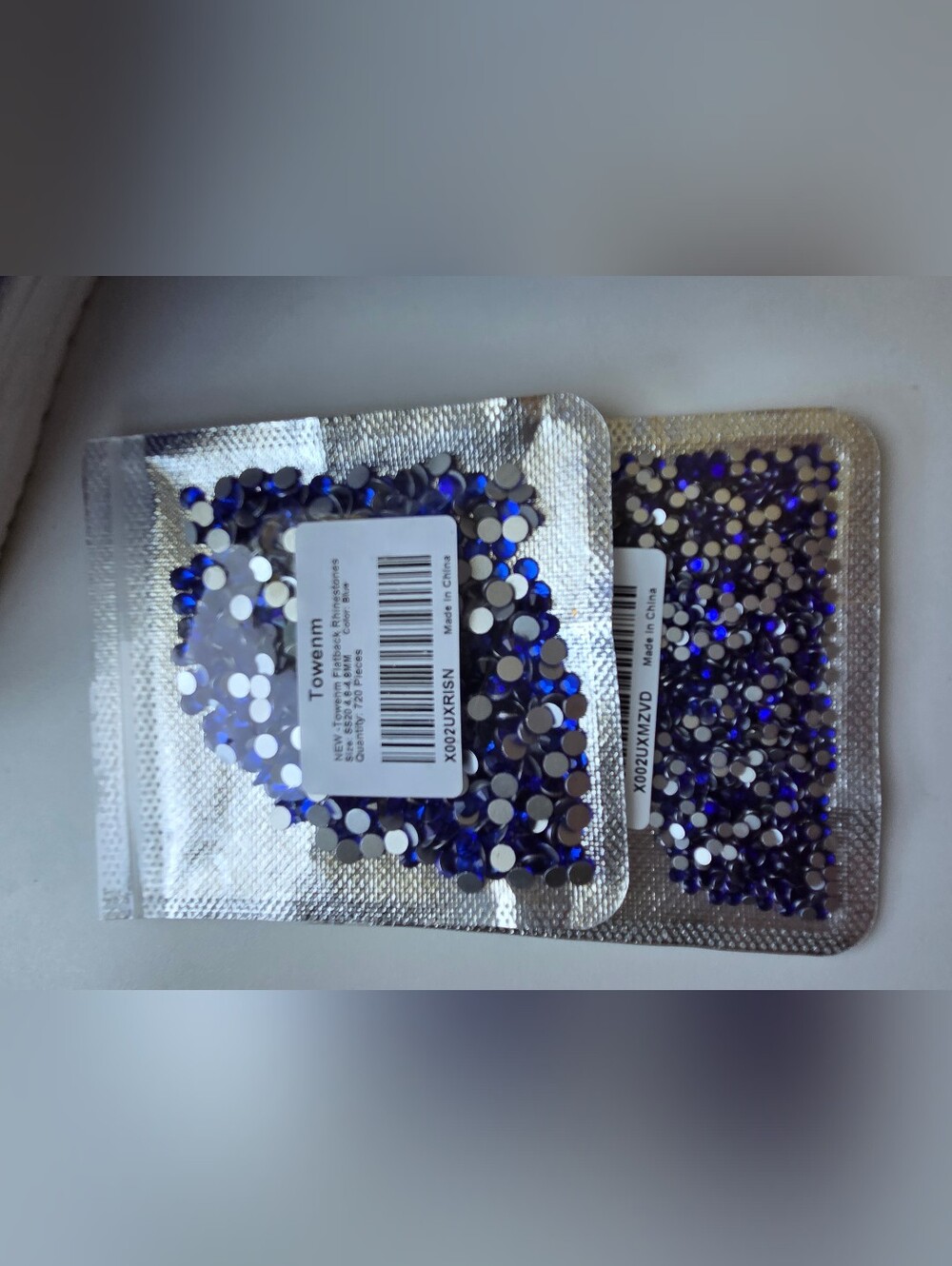 Custom Blue & Silver Rhinestone Shoes - Picture 9 of 9